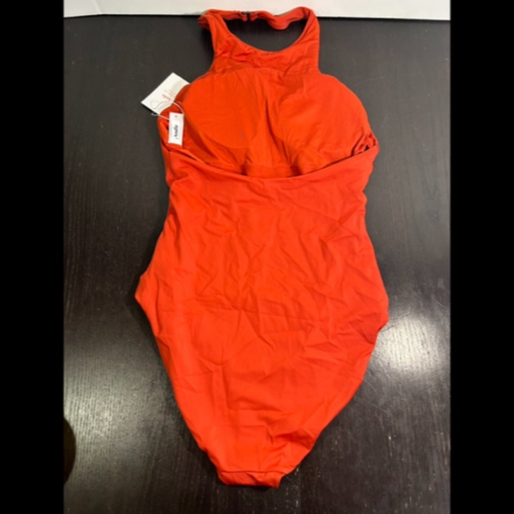 Andie Swim The Luzon Halter Eco Nylon One Piece Swimsuit Chili Pepper Size M NWT - Picture 8 of 16